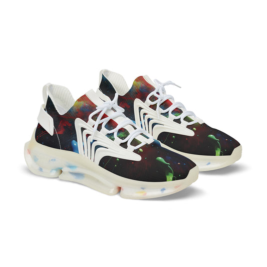 Skyzer Disc Golf Galaxy Print Men's Mesh Sneakers-Skyzer Disc Golf