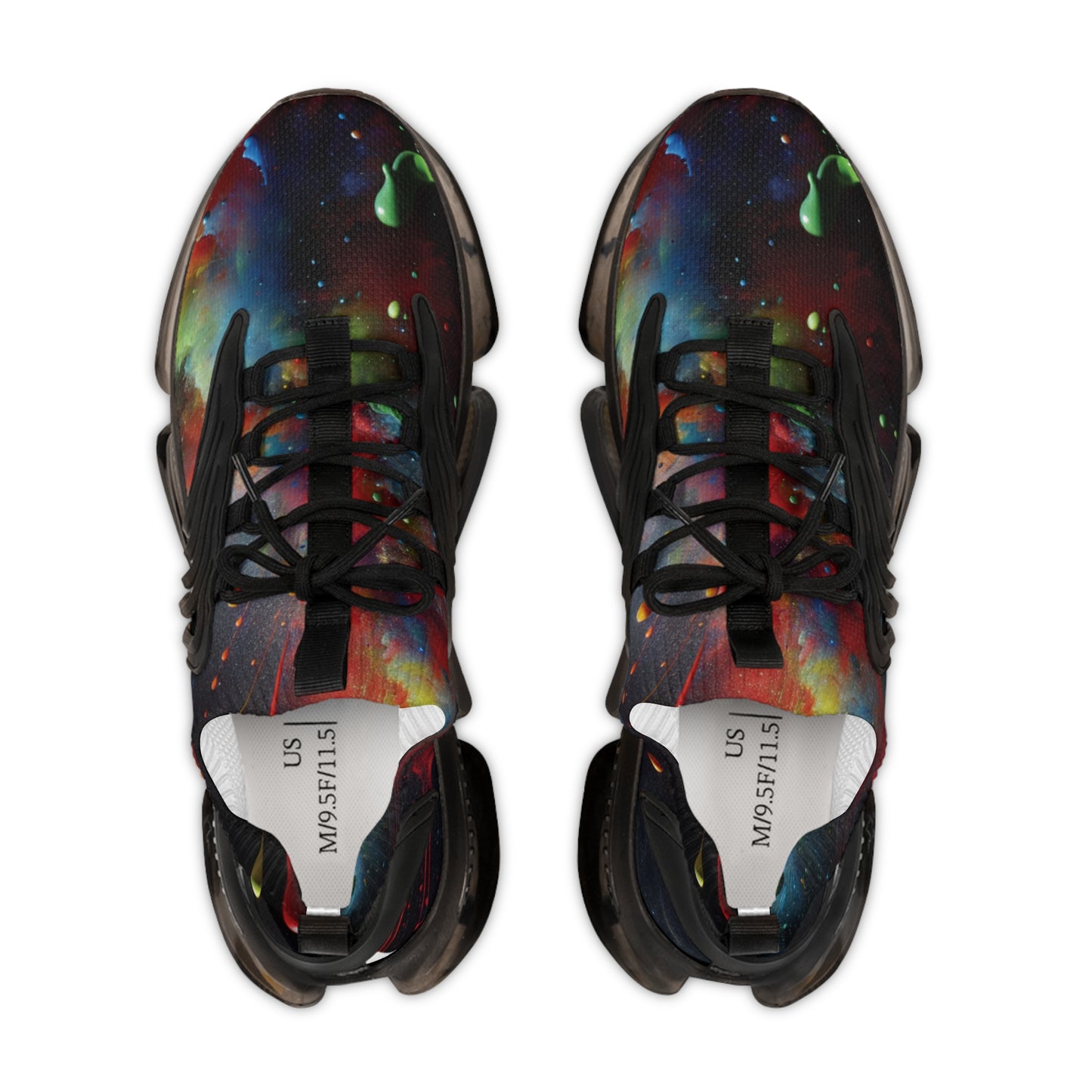 Skyzer Disc Golf Galaxy Print Men's Mesh Sneakers-Skyzer Disc Golf