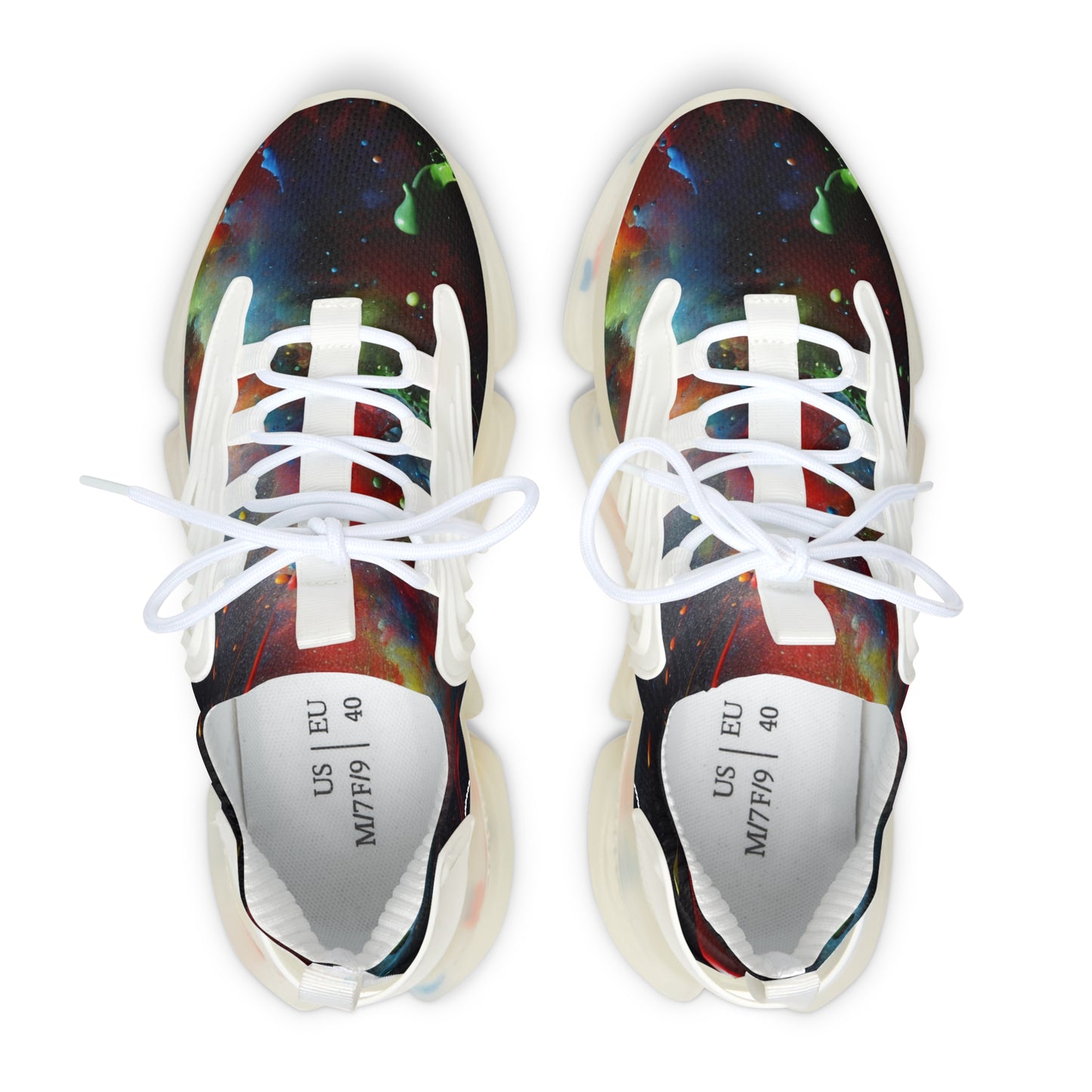 Skyzer Disc Golf Galaxy Print Women's Mesh Sneakers-Skyzer Disc Golf