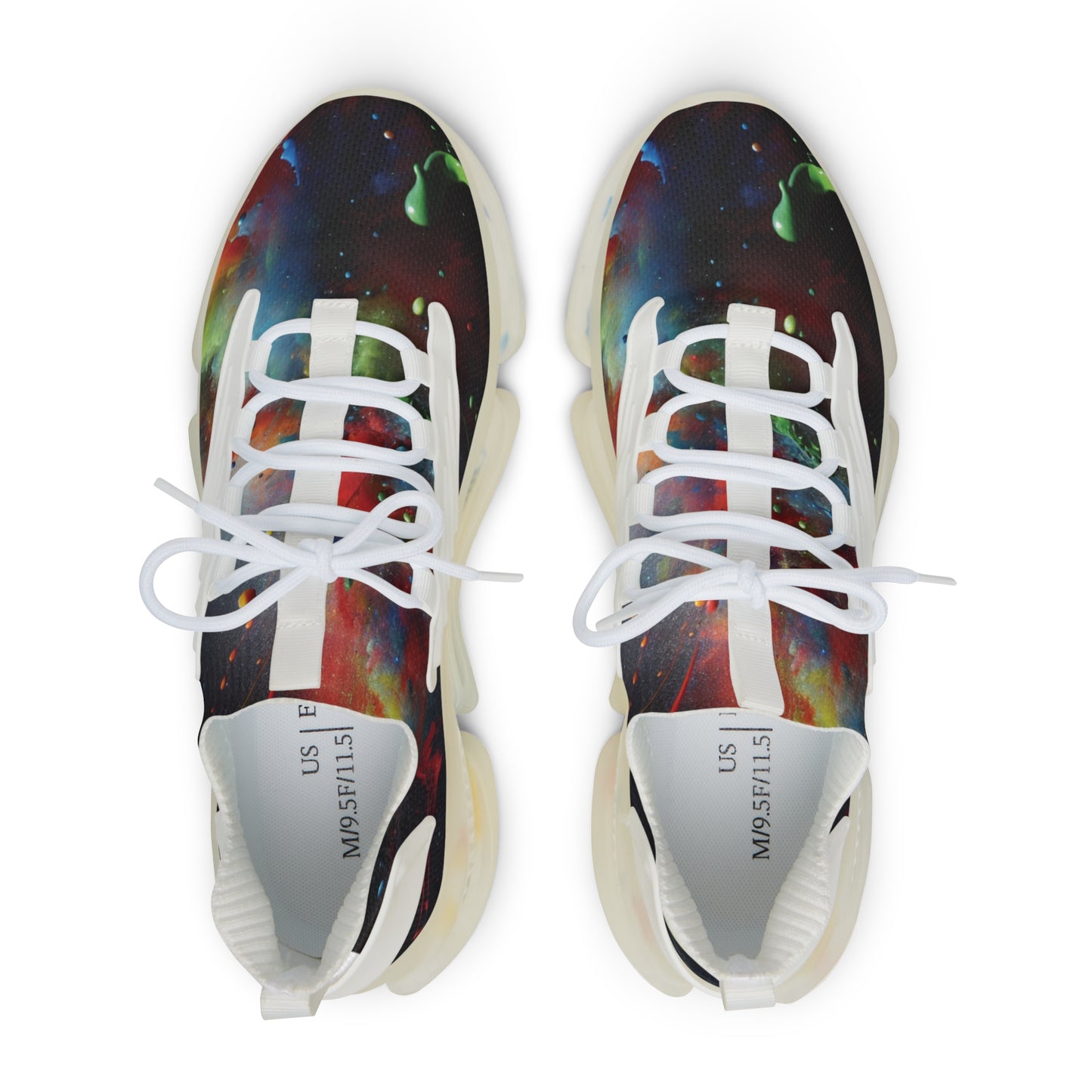 Skyzer Disc Golf Galaxy Print Men's Mesh Sneakers-Skyzer Disc Golf