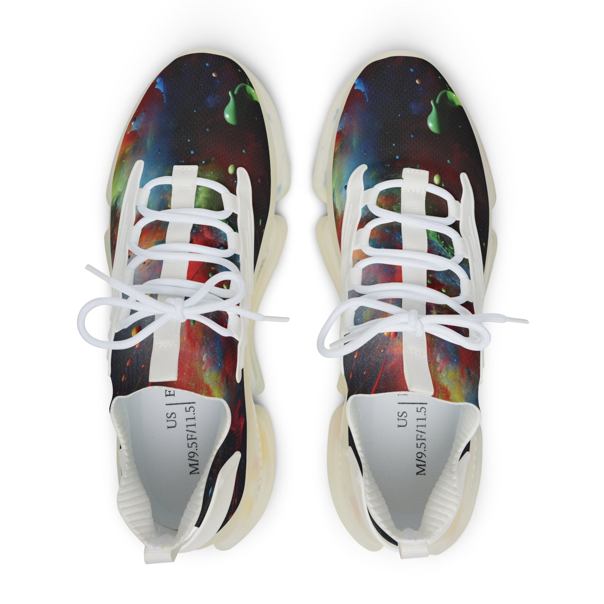 Skyzer Disc Golf Galaxy Print Men's Mesh Sneakers-Skyzer Disc Golf