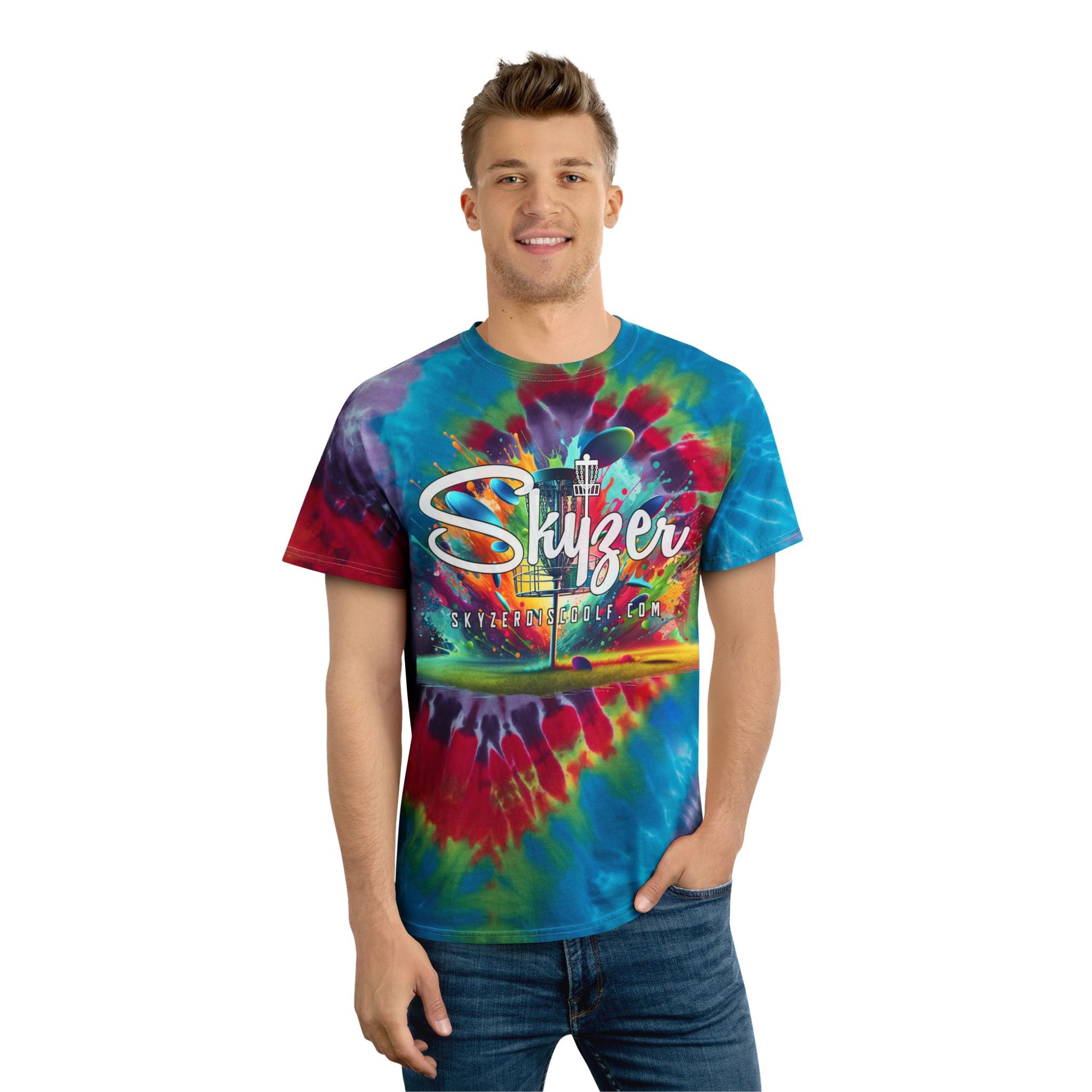 Skyzer Disc Golf Tie-Dye Tee for Disc Golf Lovers-Skyzer Disc Golf