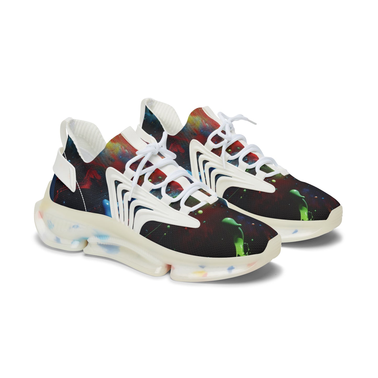 Skyzer Disc Golf Galaxy Print Women's Mesh Sneakers-Skyzer Disc Golf