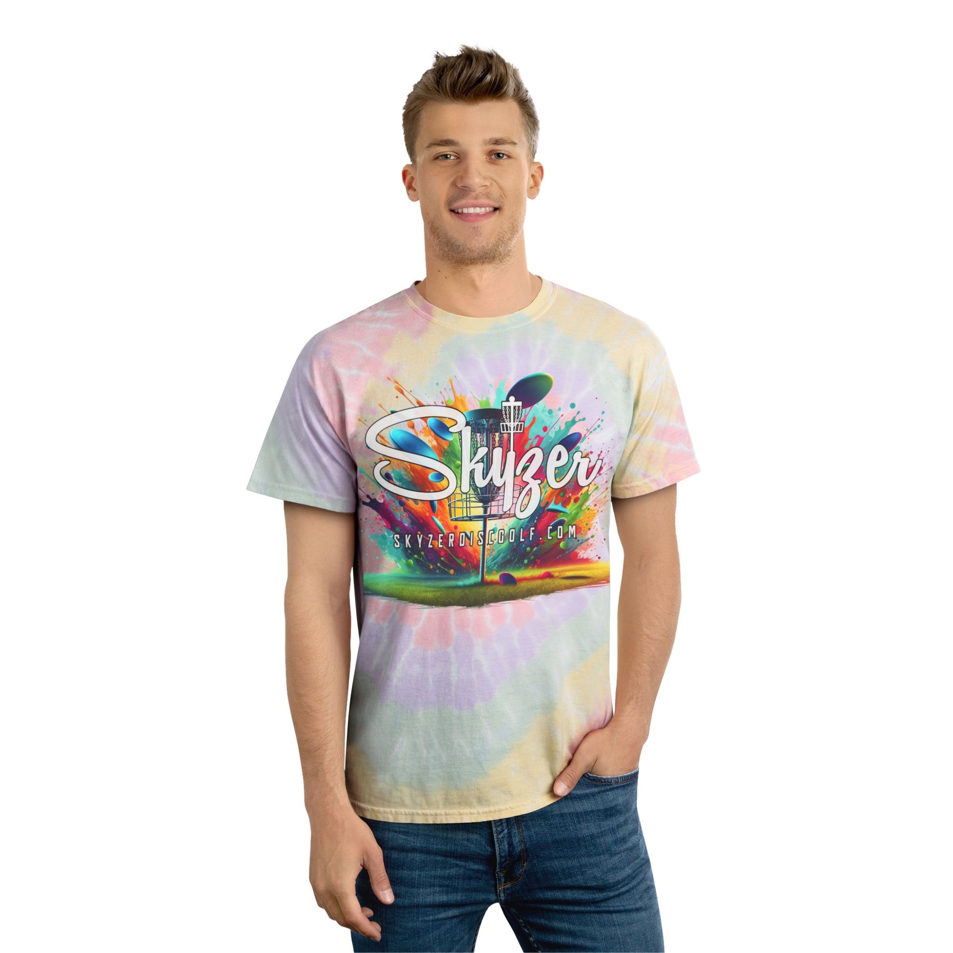Skyzer Disc Golf Tie-Dye Tee for Disc Golf Lovers-Skyzer Disc Golf