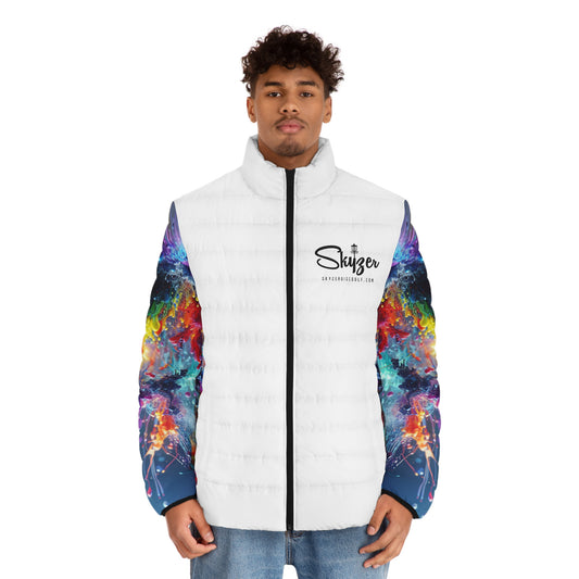 Skyzer Disc Golf Men's Puffer Jacket-Skyzer Disc Golf
