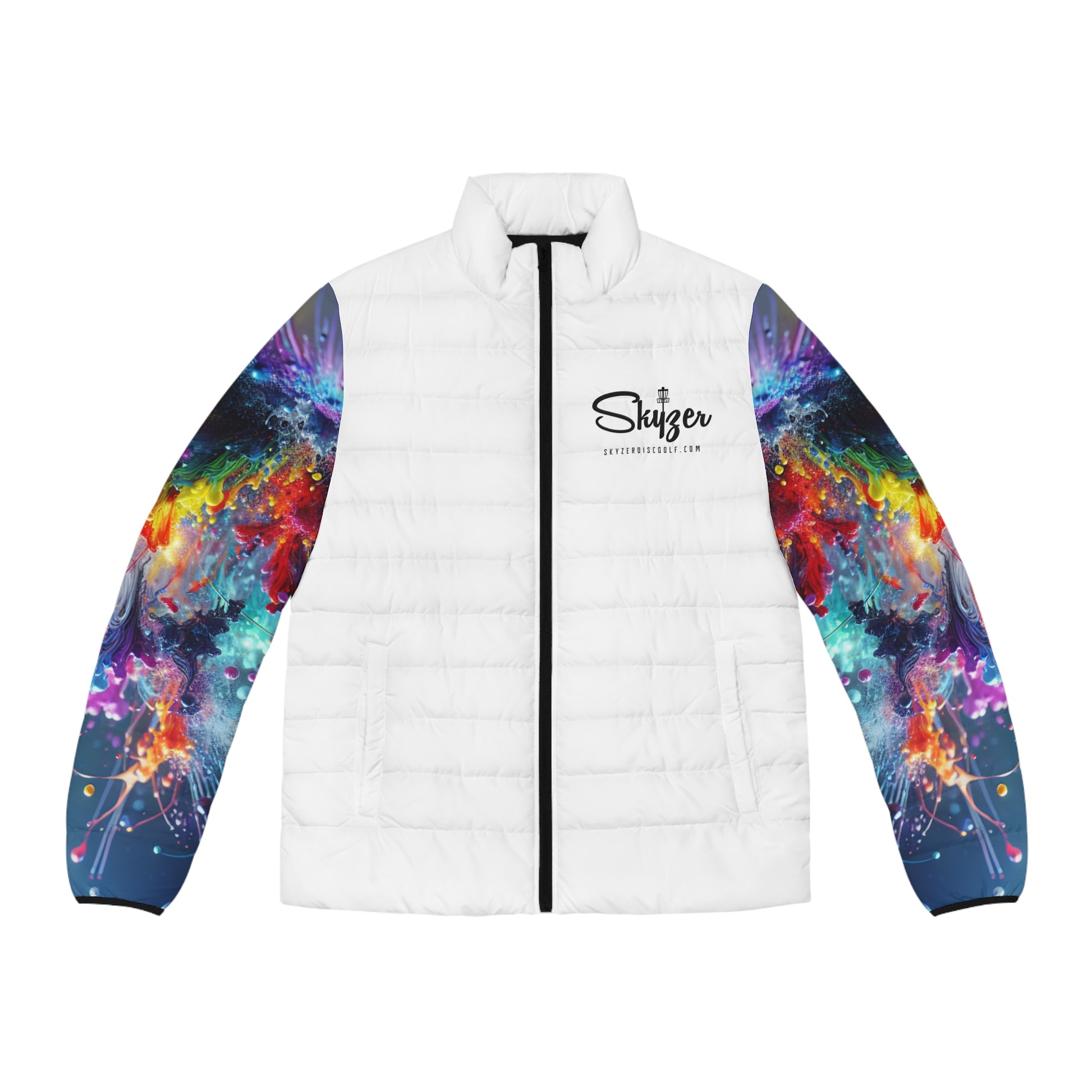 Skyzer Disc Golf Men's Puffer Jacket-Skyzer Disc Golf