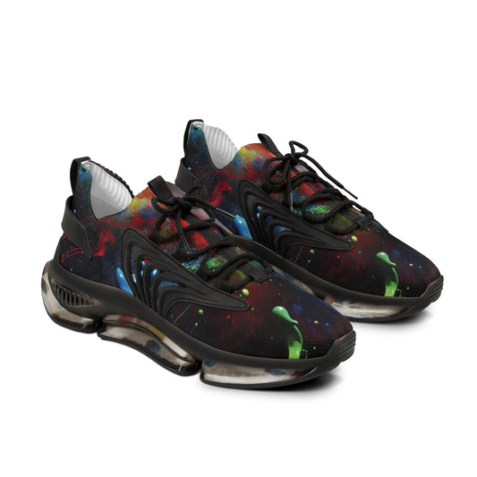 Skyzer Disc Golf Galaxy Print Men's Mesh Sneakers-Skyzer Disc Golf