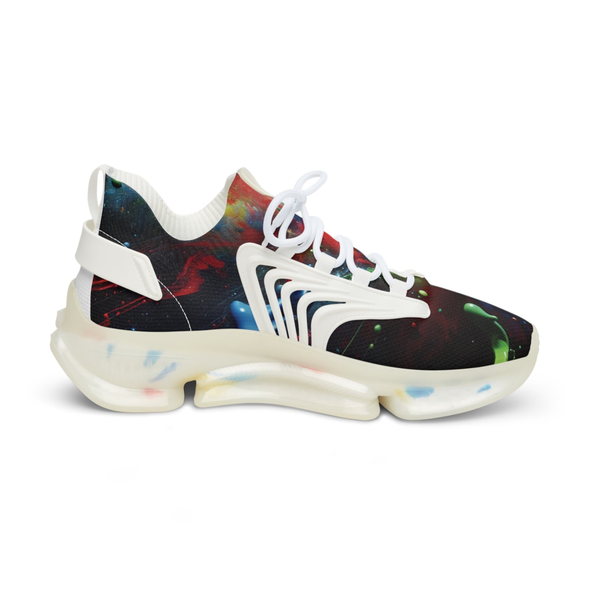 Skyzer Disc Golf Galaxy Print Men's Mesh Sneakers-Skyzer Disc Golf
