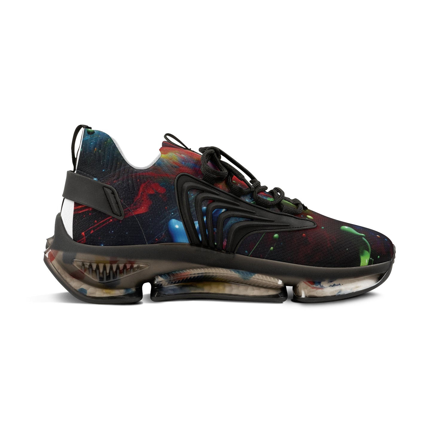 Skyzer Disc Golf Galaxy Print Men's Mesh Sneakers-Skyzer Disc Golf