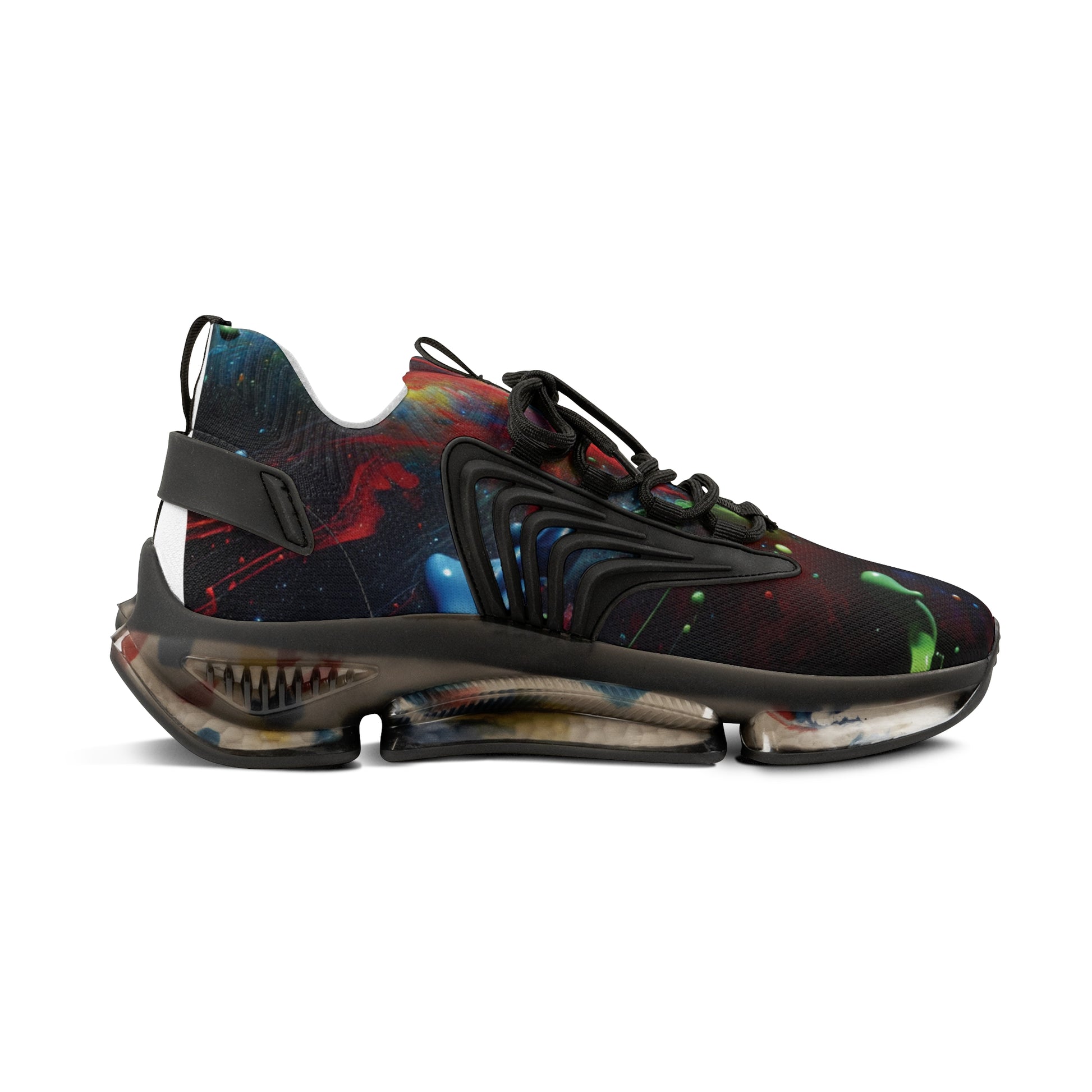 Skyzer Disc Golf Galaxy Print Men's Mesh Sneakers-Skyzer Disc Golf