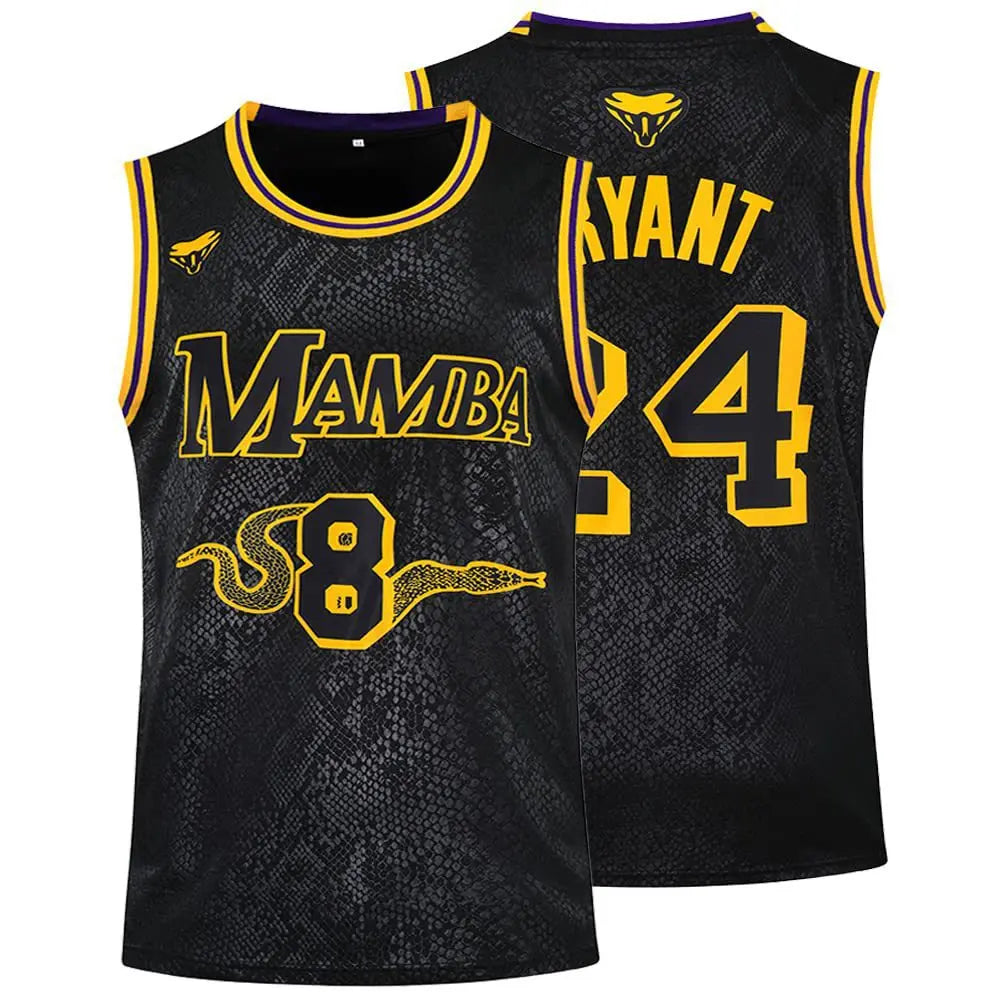 Basketball Jersey Embroidered Black Mamba