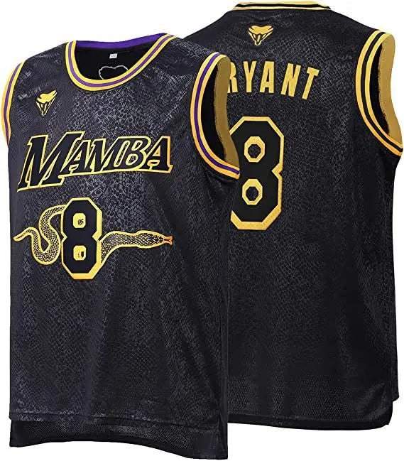 Basketball Jersey Embroidered Black Mamba