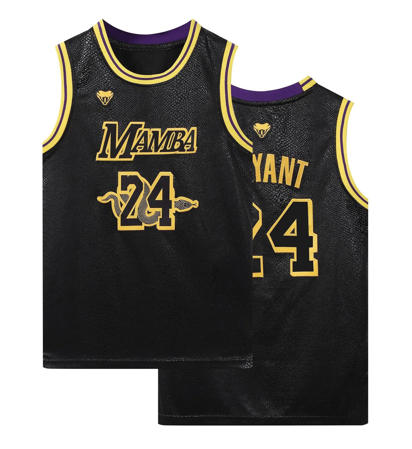 Basketball Jersey Embroidered Black Mamba