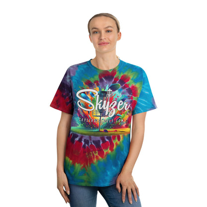 Skyzer Disc Golf Tie-Dye Tee for Disc Golf Lovers