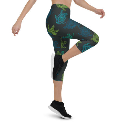 Women's Leggings with Sea Turtle Print